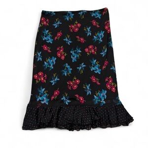 Vintage Y2K Express Floral Ruffle Skirt Women’s 8 Whimsigoth Fairy 2000s Cottage